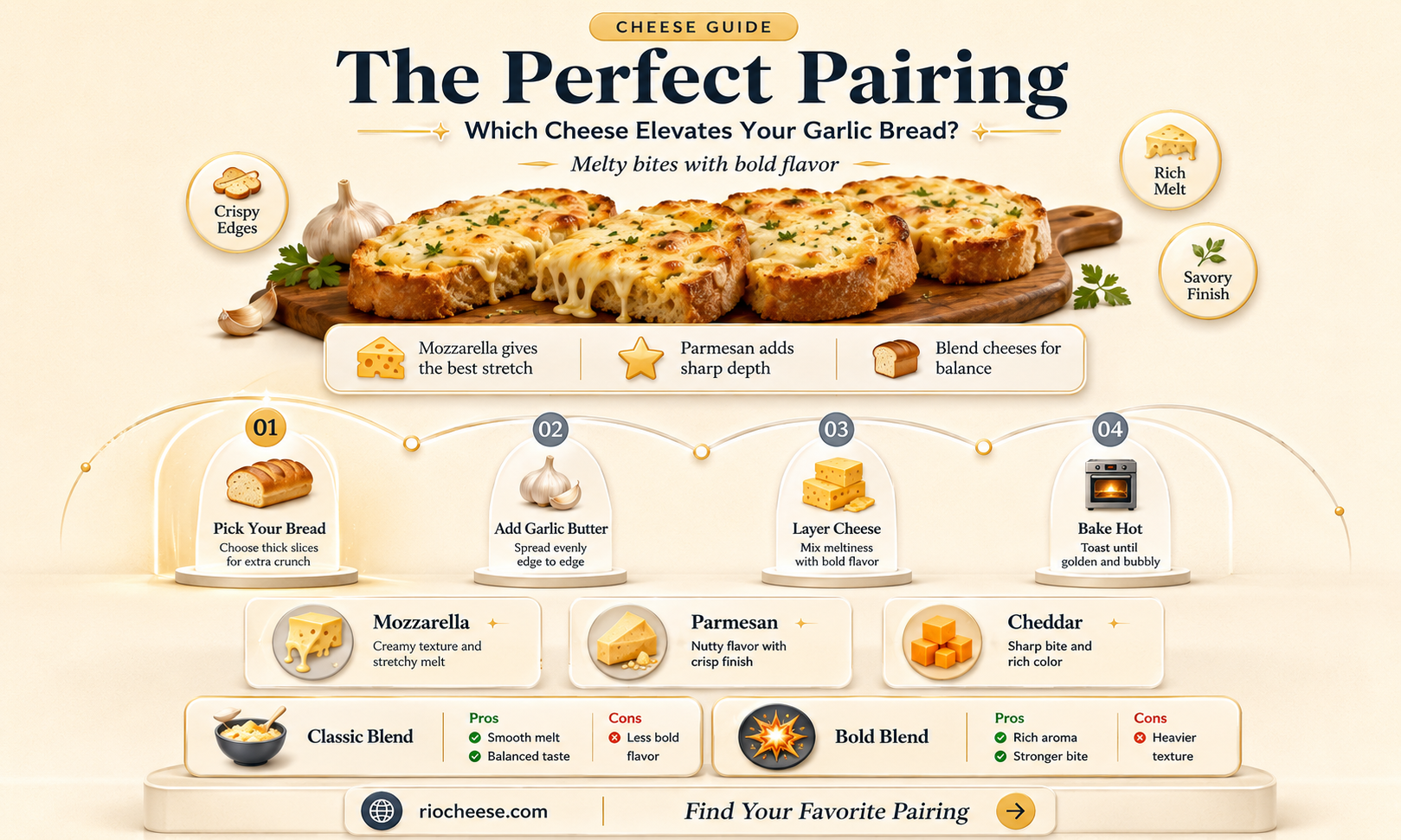what kind of cheese goes on garlic bread