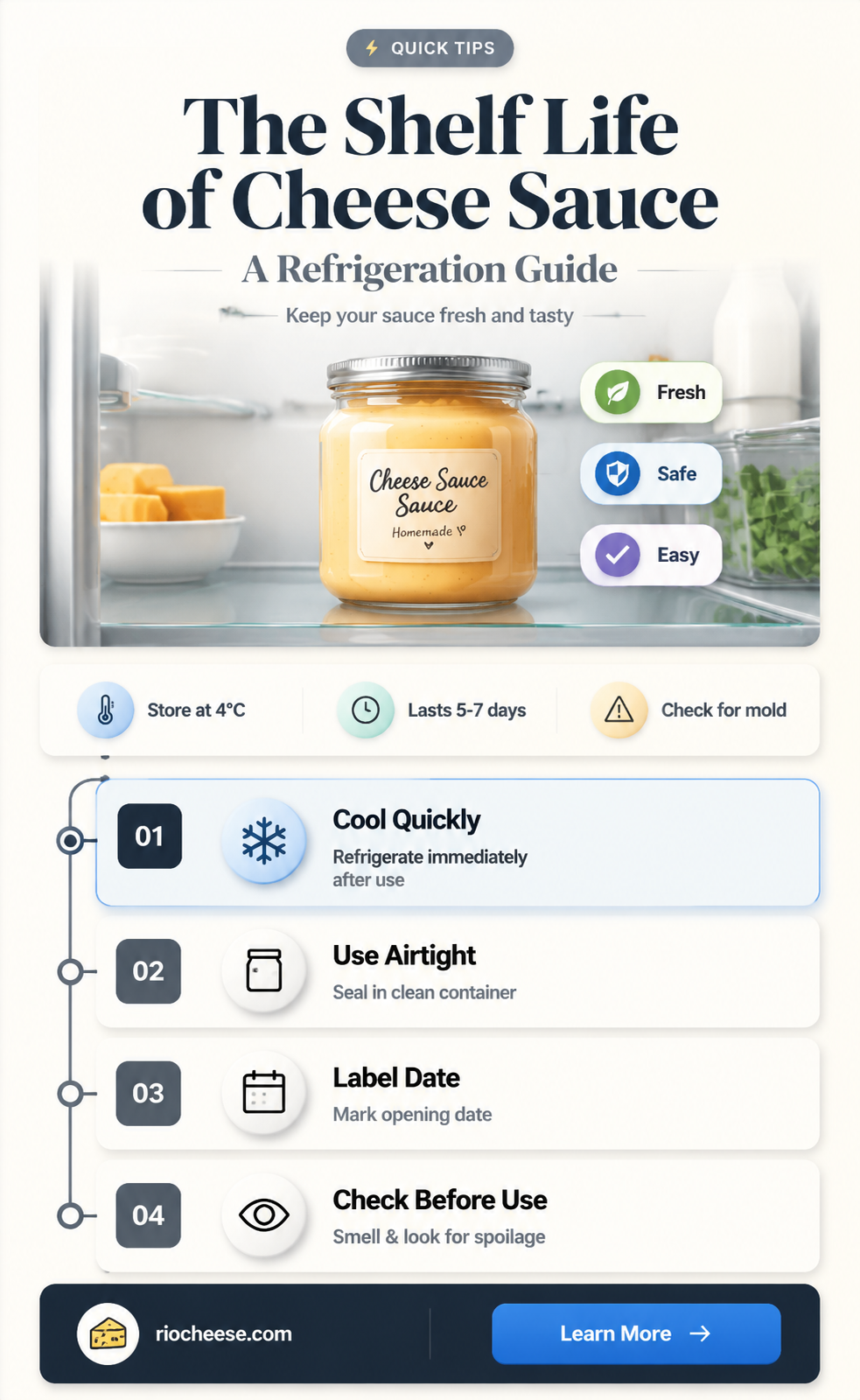 how long does cheese sauce last in the fridge