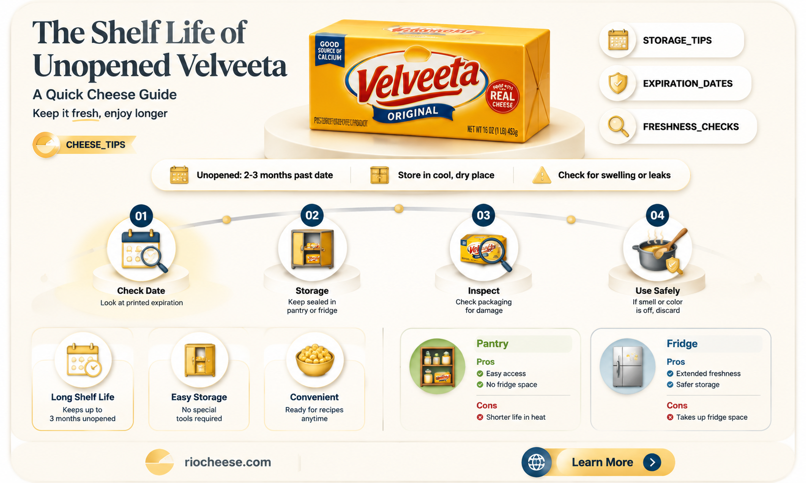 how long does unopened velveeta cheese last