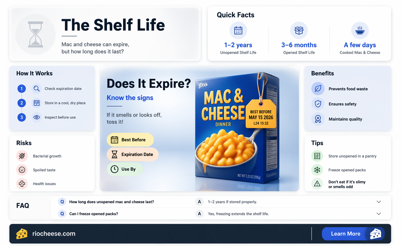 does macaroni and cheese expire