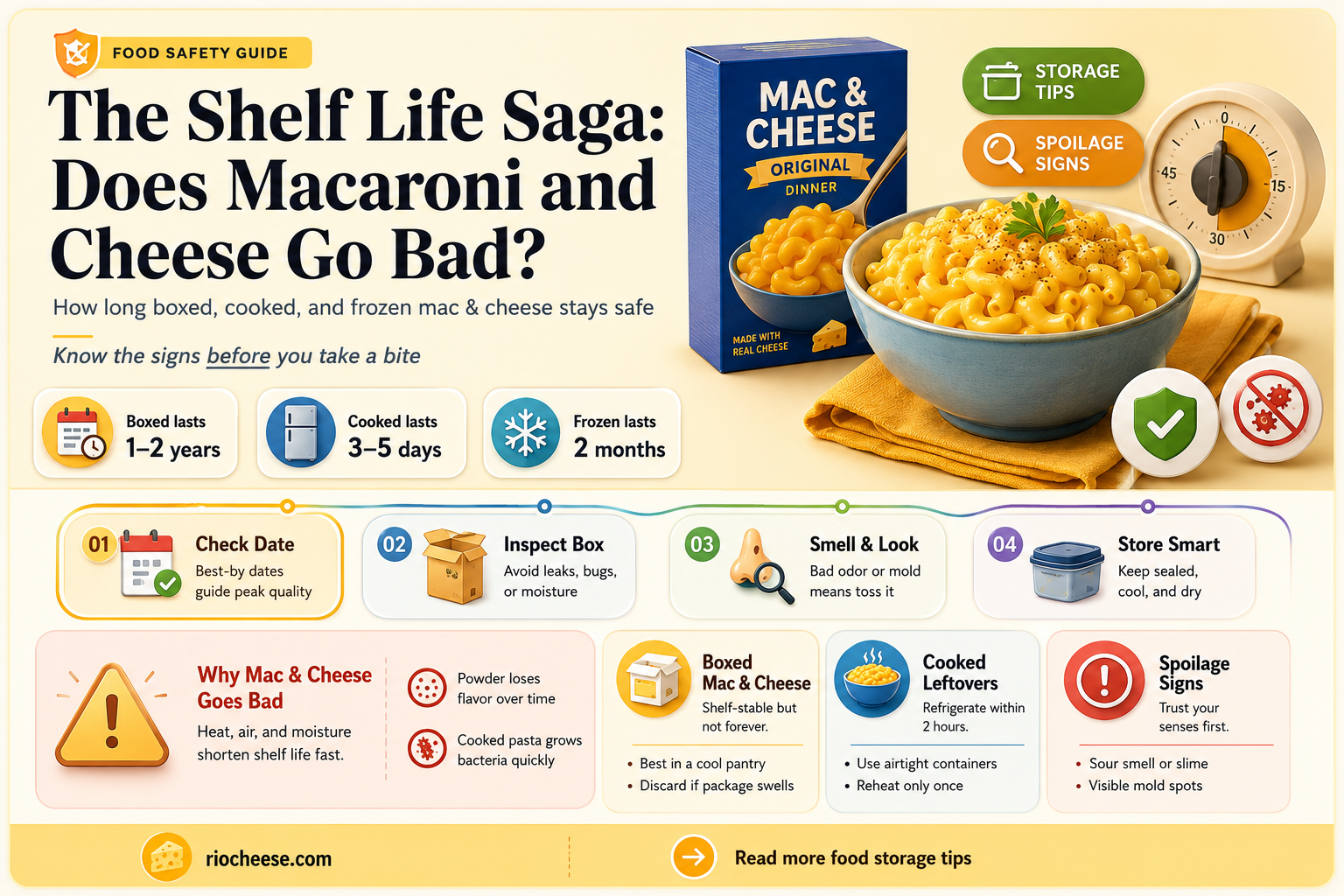 does macaroni and cheese go bad