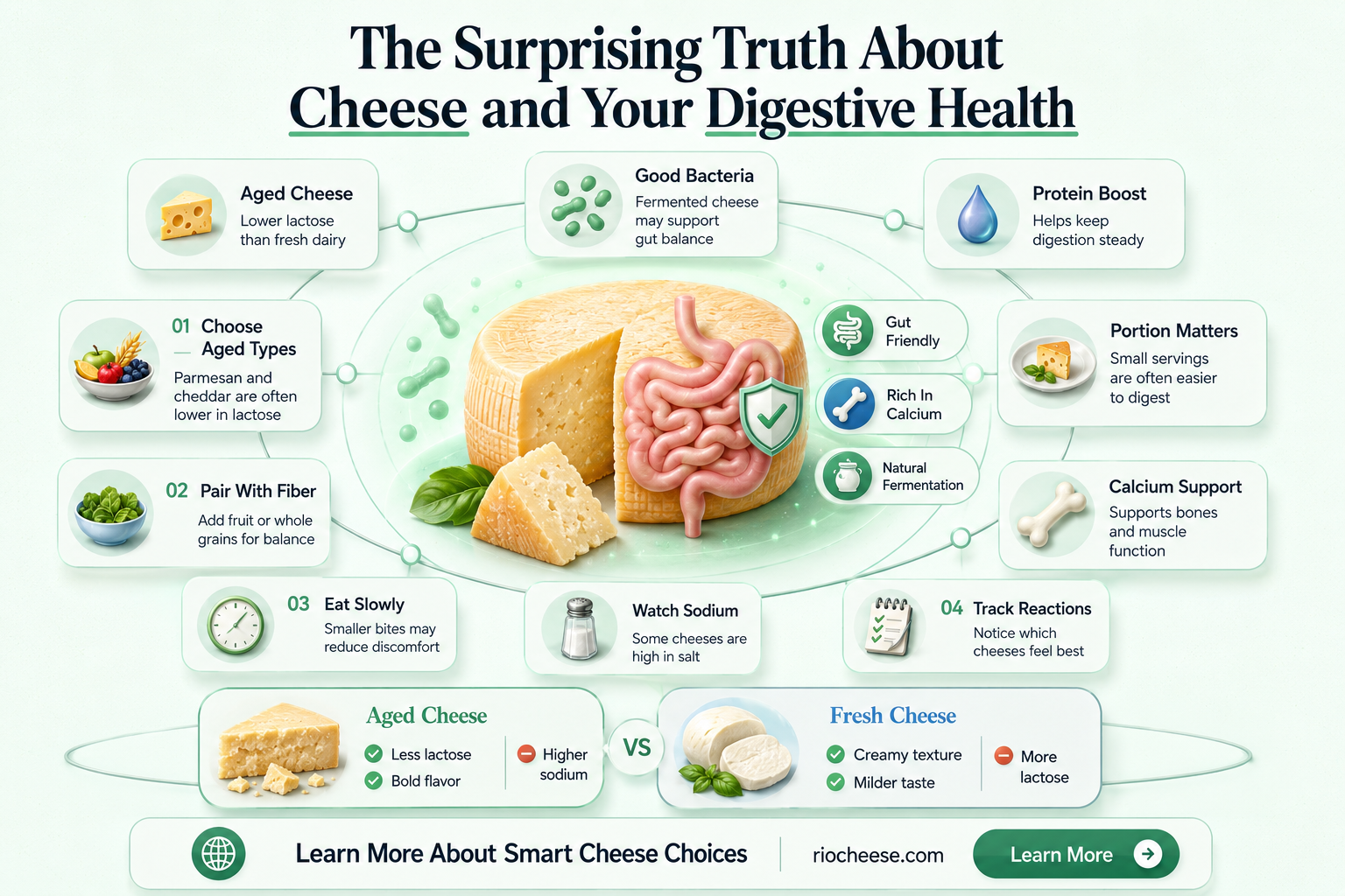 is cheese good for digestive system