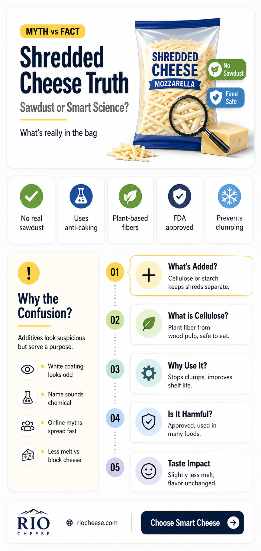 do they put sawdust in shredded cheese