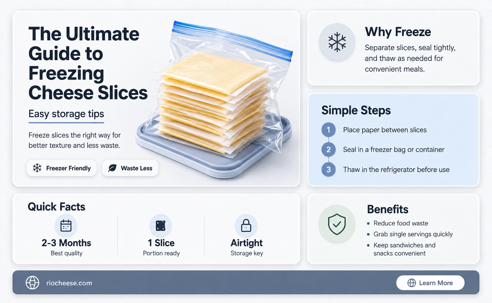 can you feeze cheese slices