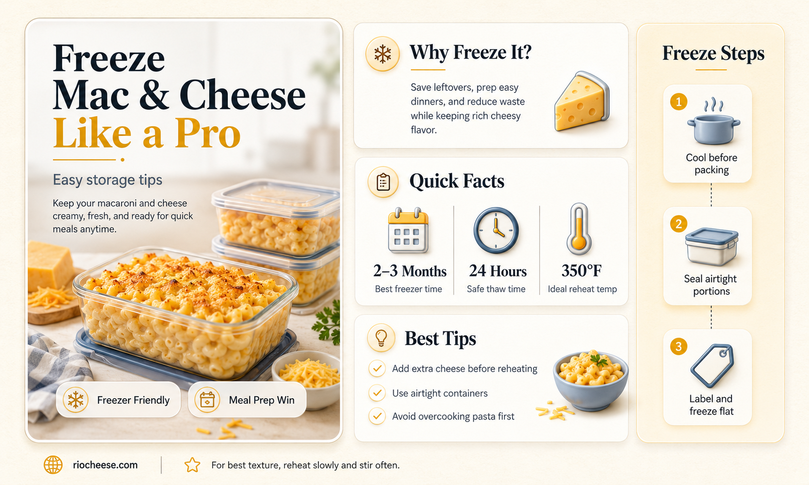 does macaroni and cheese freeze well
