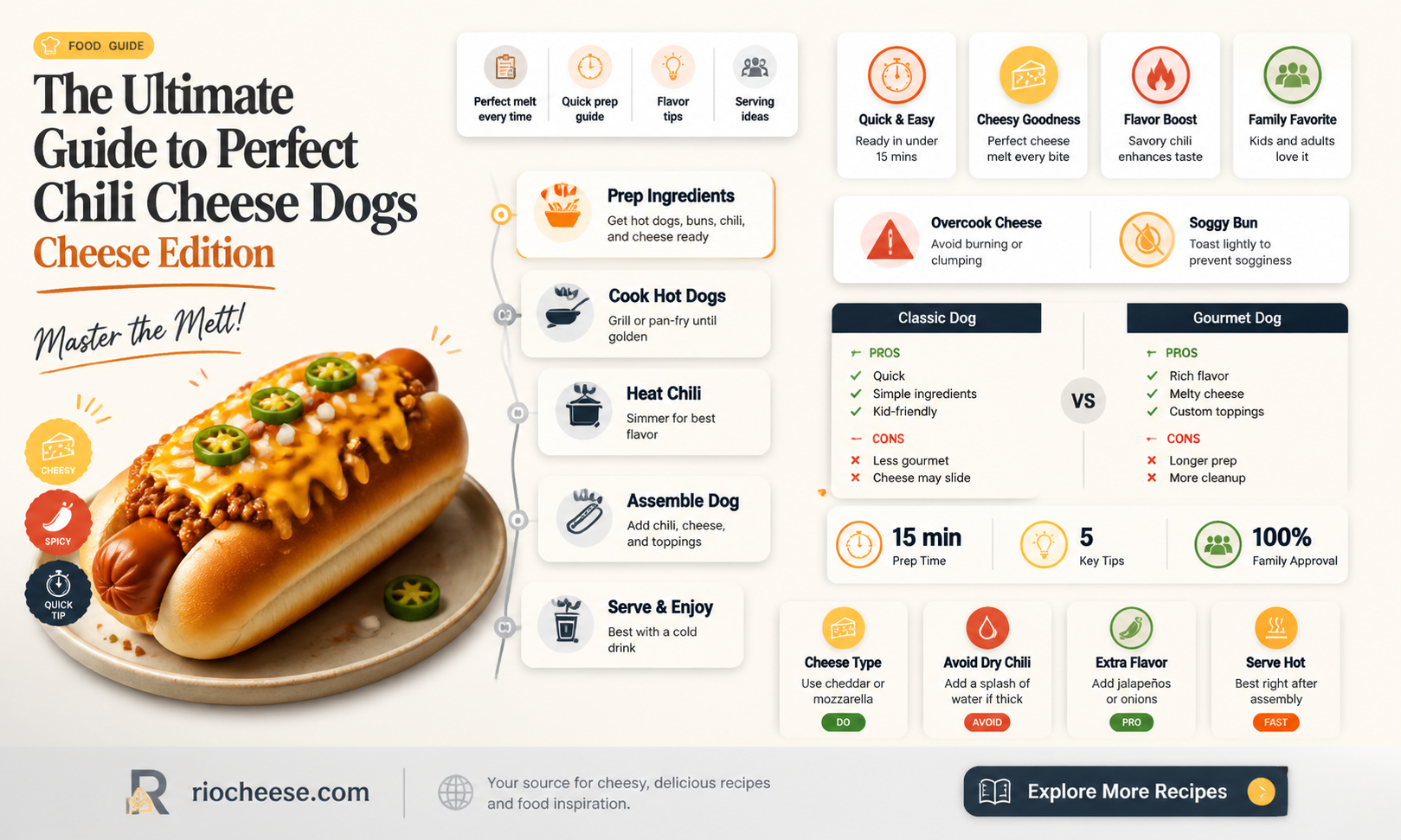 what kind of cheese goes on chili cheese dogs