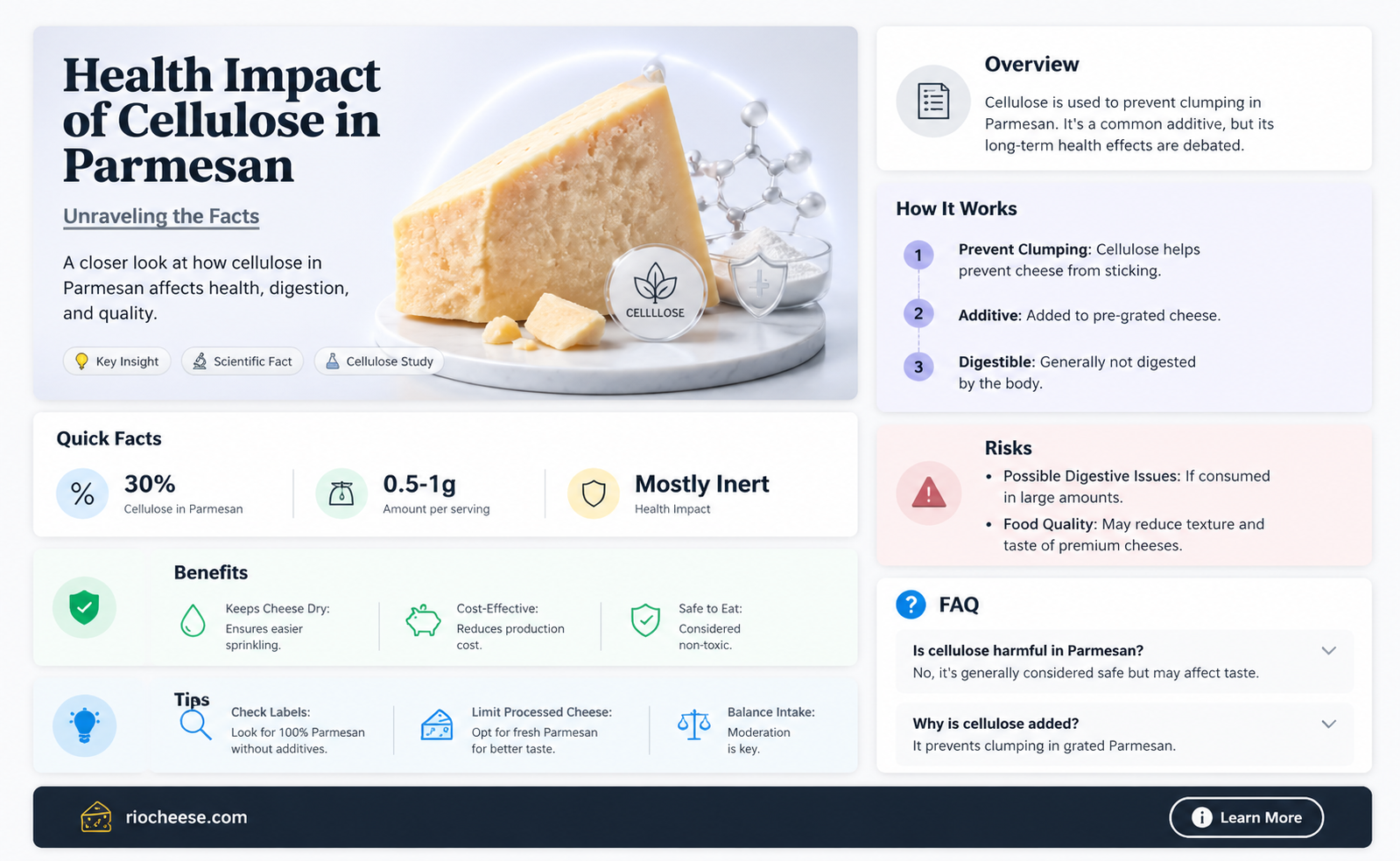 is cellulose in parmesan cheese bad for you