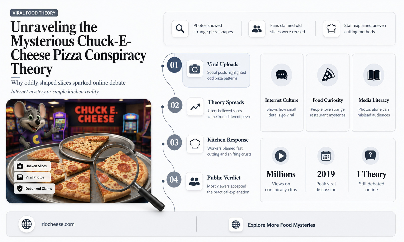 what is the chuck-e-cheese pizza conspiracy