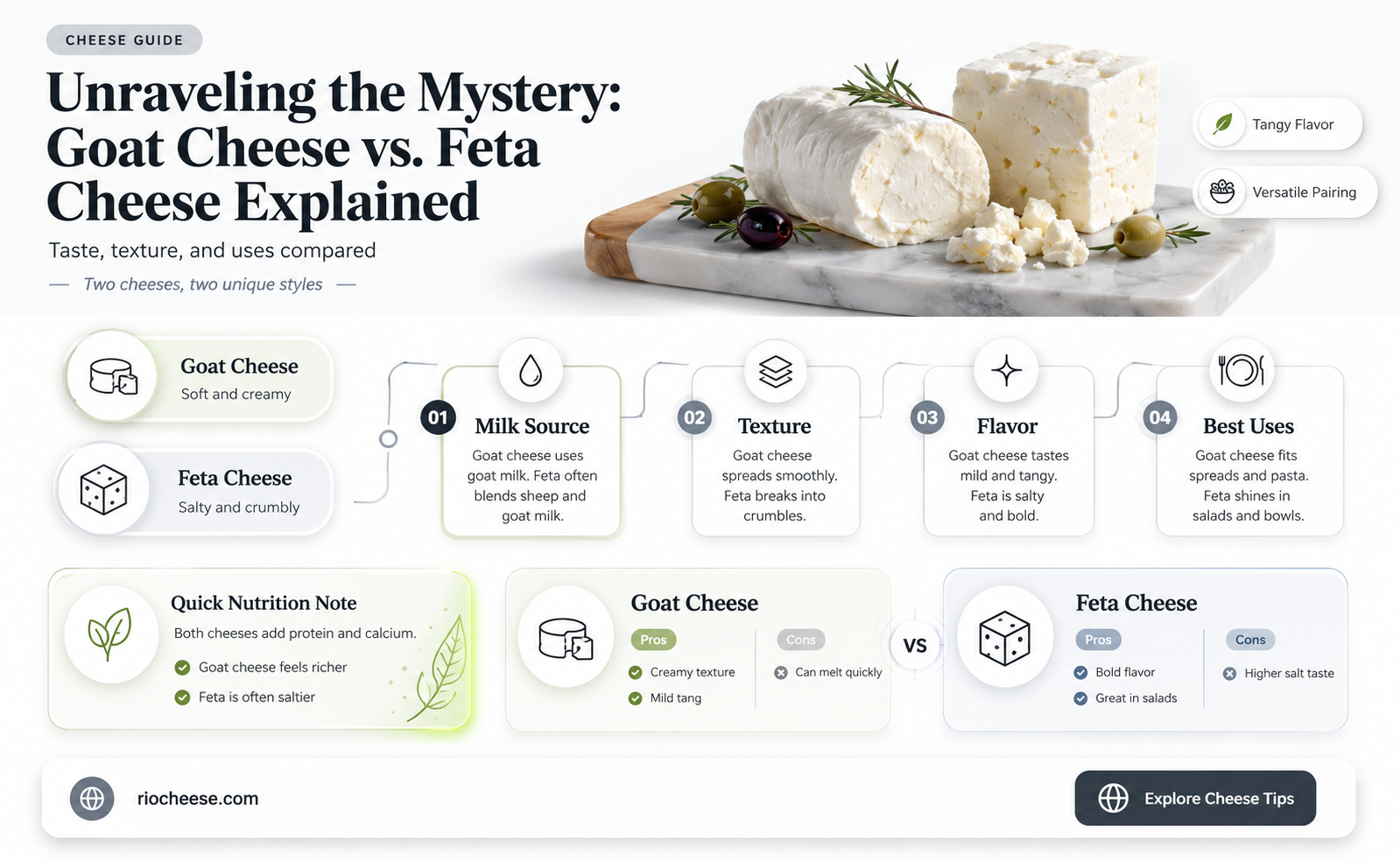 is goat cheese and feta cheese the same thing