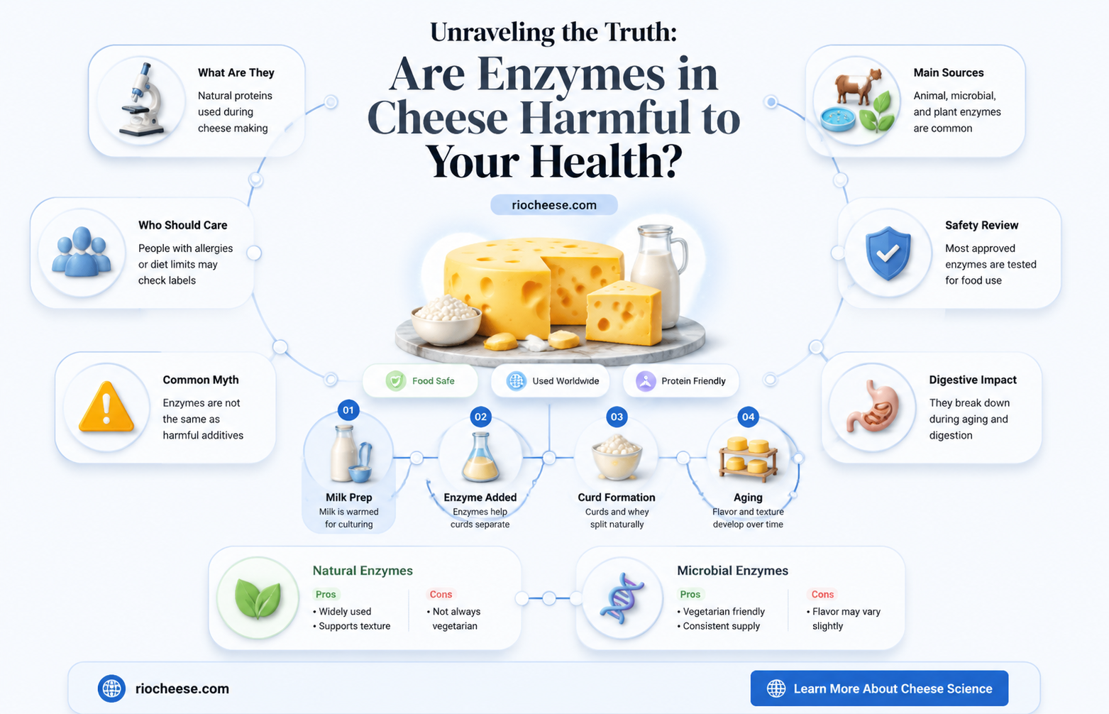 are enzymes in cheese bad for you