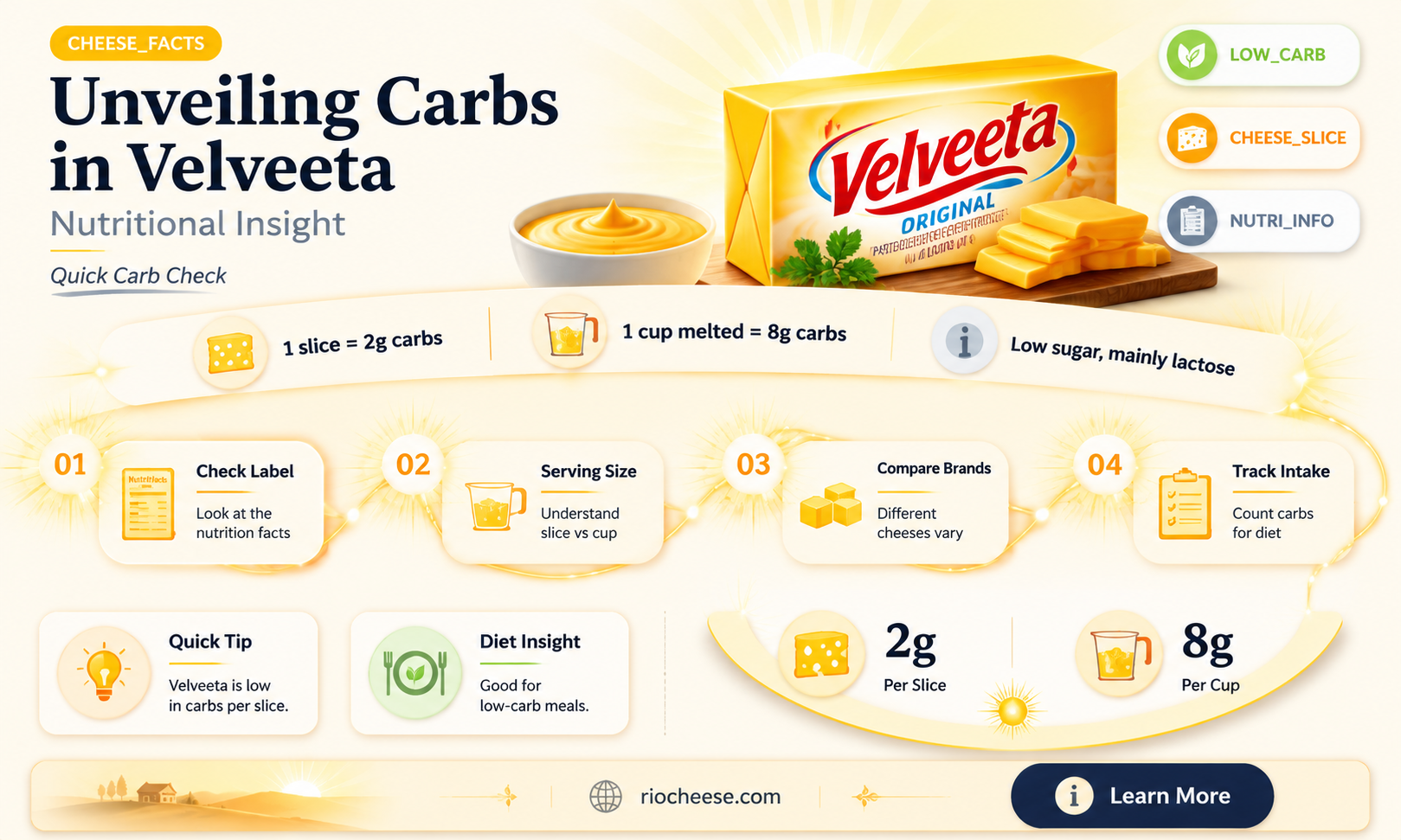 how many carbs are in velveeta cheese