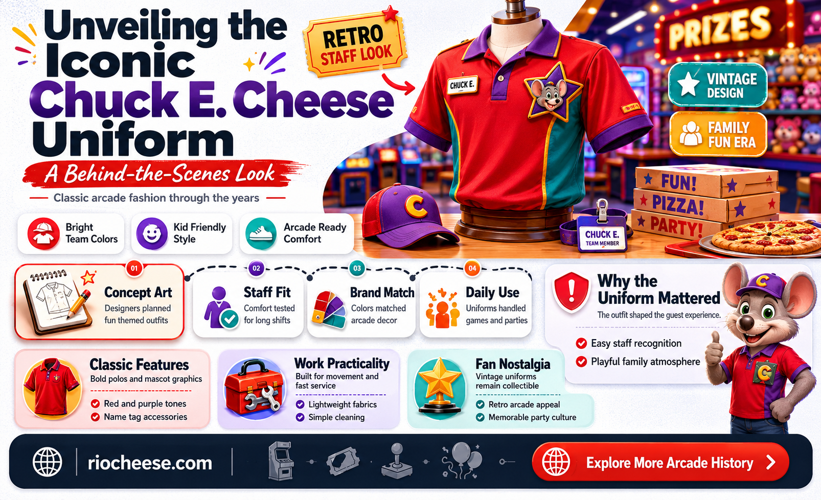 what is the chuck e cheese uniform