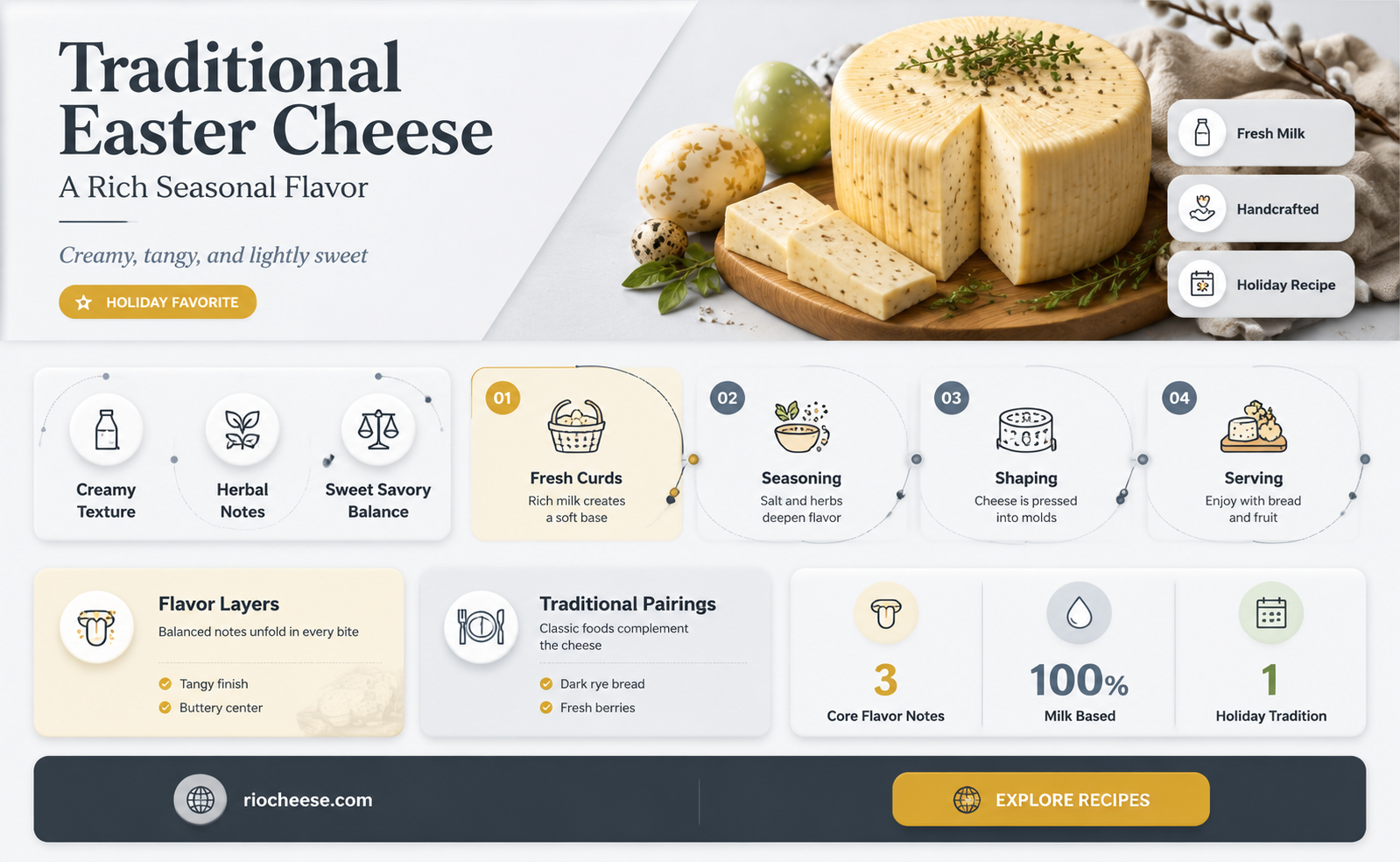 what does easter cheese taste like