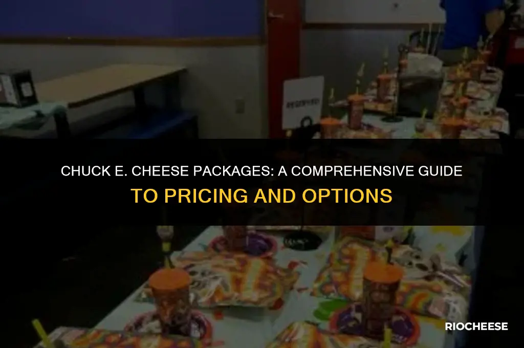 what is the price for packages at chuck e cheese