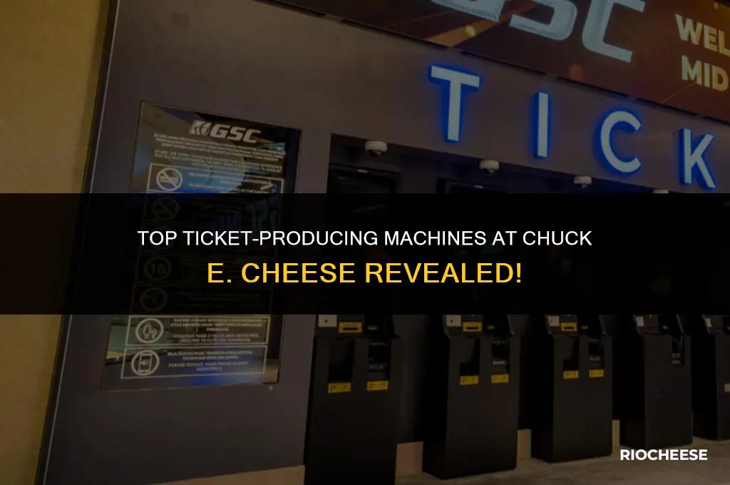 what machines produce the most tickets at chuck e cheese