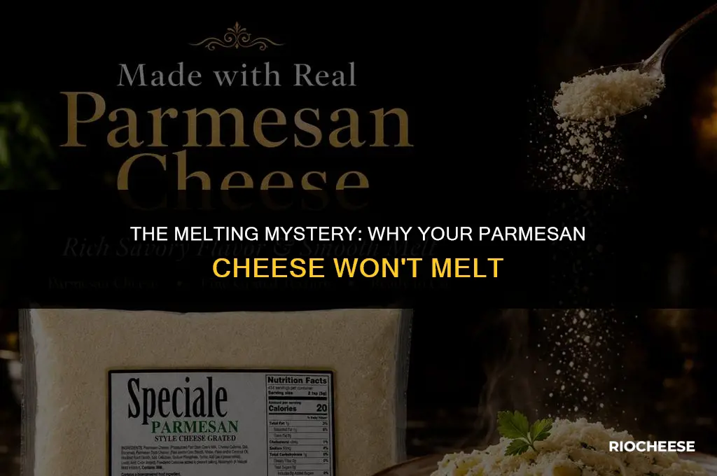 why is my parmesan cheese not melting